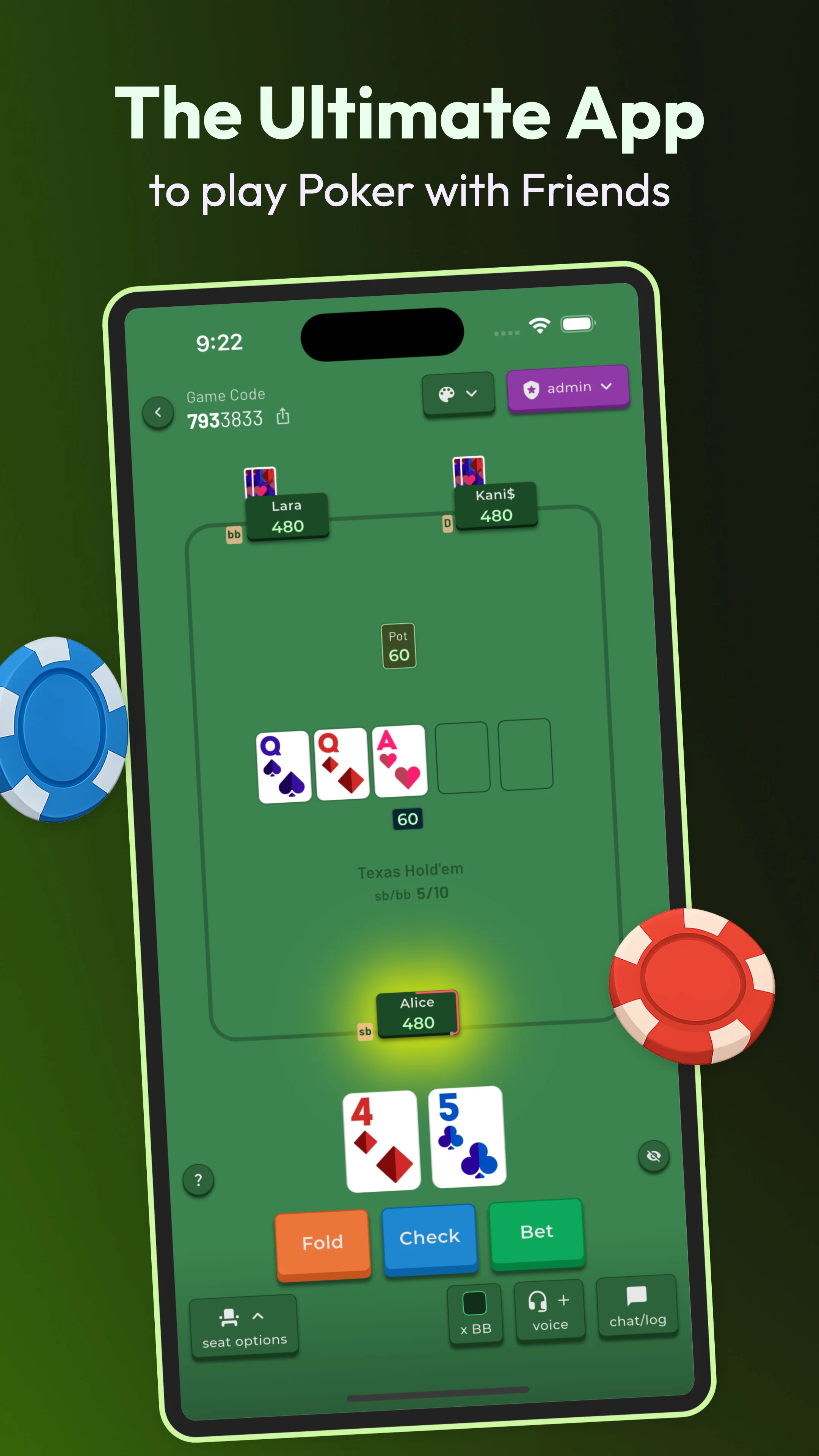 Poker 4 Friends: Chips of Fury screenshot